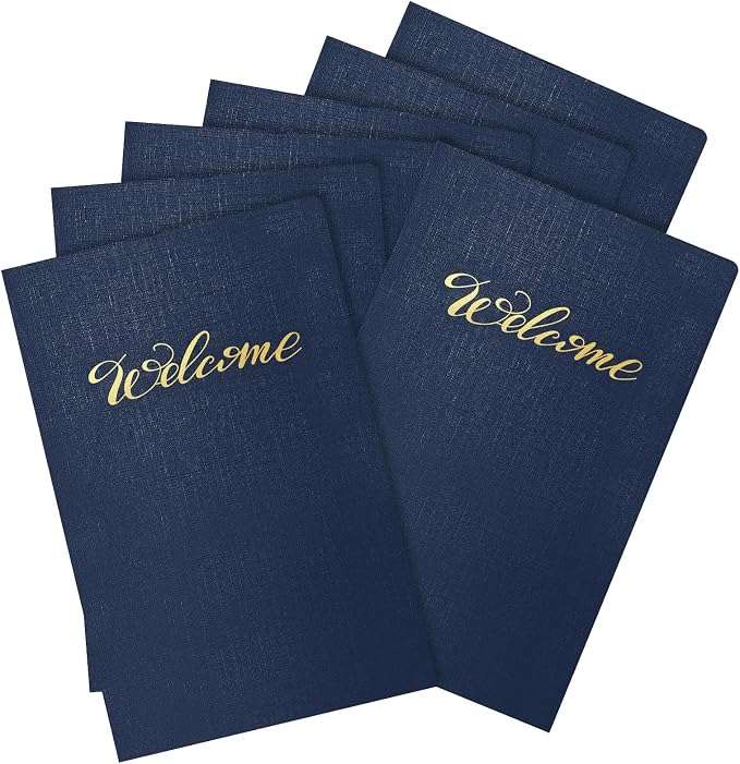 Affrolling 50 Pack 6 x 9 Inch Welcome Pocket Folders Church Visitor Welcome by Affrolling