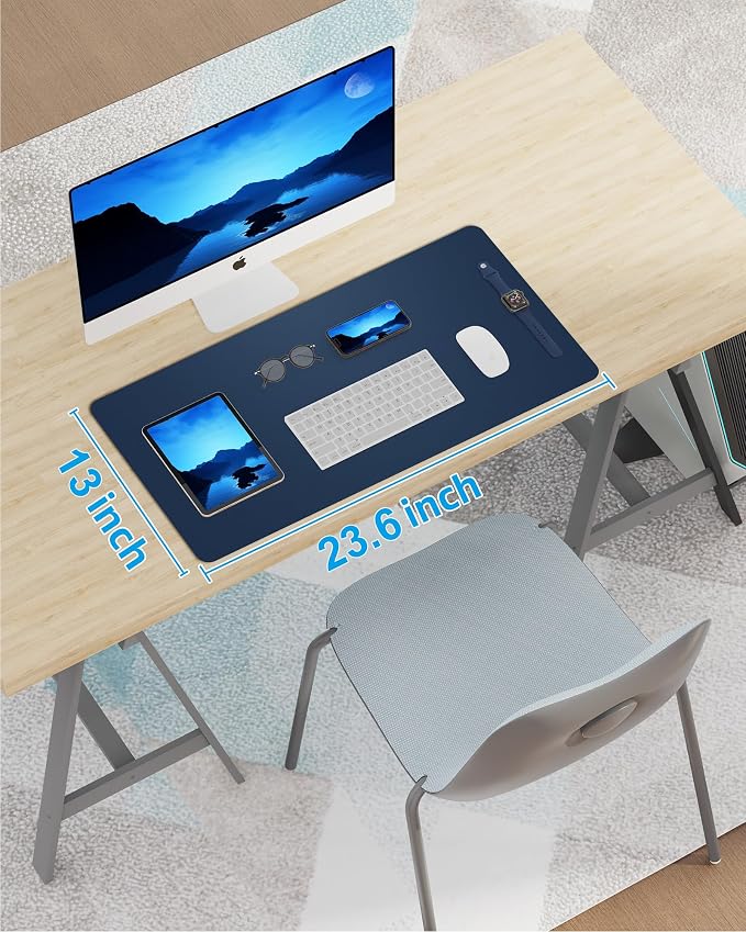 Non-Slip Desk Pad, Mouse Pad, Waterproof PU Leather Desk Protector, Ultra Thin - Image 7