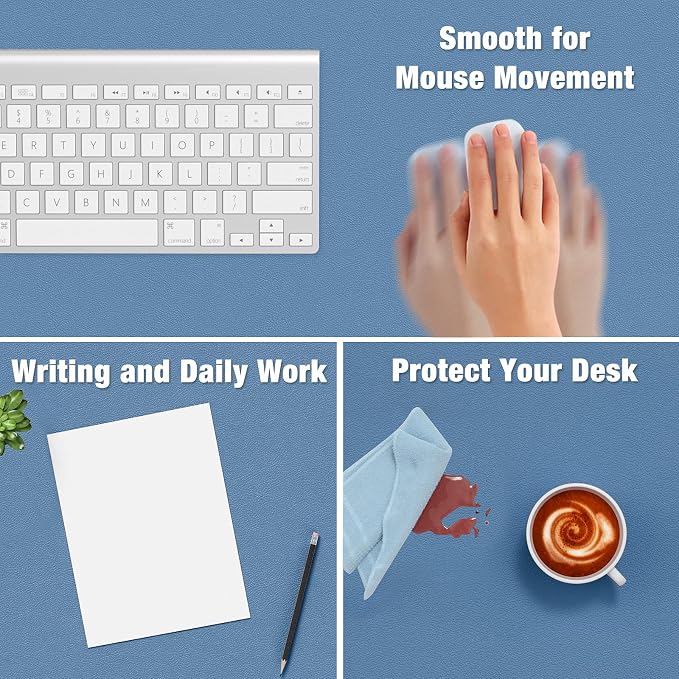 Hsurbtra Desk Pad, XL Extended Mouse Pad, Waterproof Desktop Blotter Protector - Image 4