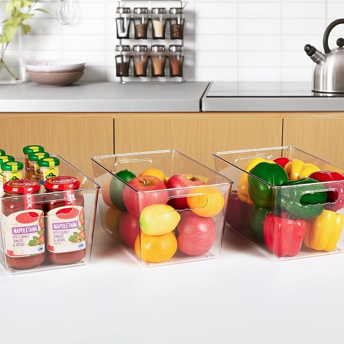 YIHONG Clear Pantry Storage Organizer Bins, 10 Pack Plastic Food Storage Bins - Image 8