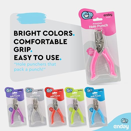 Emraw Premium Single Hole Paper Punch Cushion Grip Heavy Duty Hole Puncher - Image 6