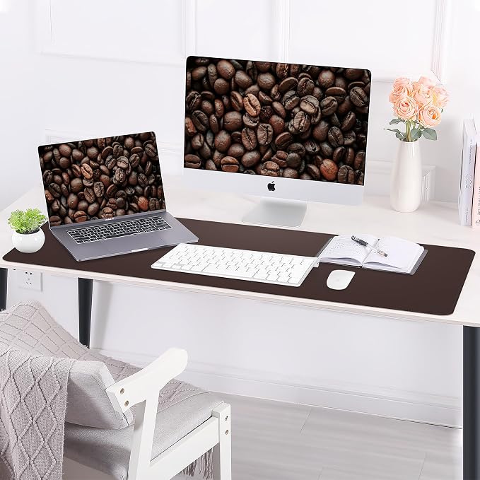 AFIING Leather Desk Pad Protector, Large Desk Mat - Image 6
