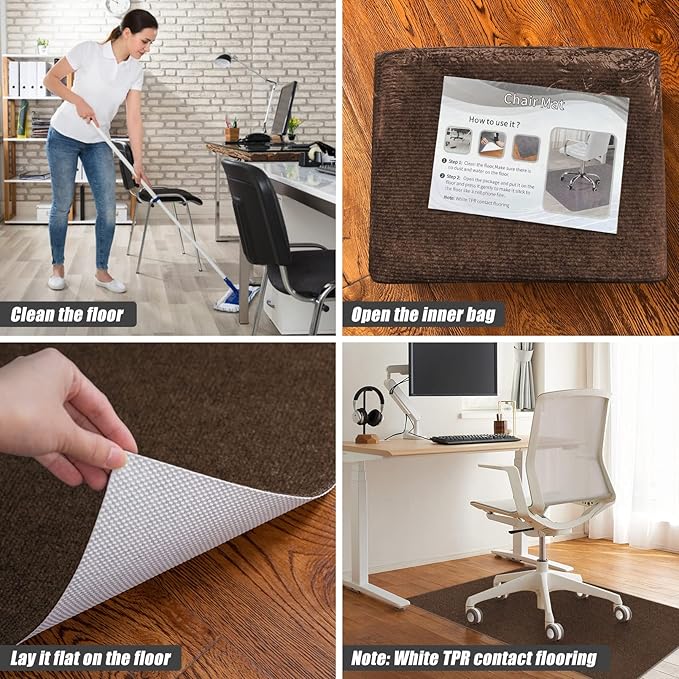 Sycoodeal Office Chair Mat for Hardwood Floor, Office Computer Gaming Chair Mat - Image 7