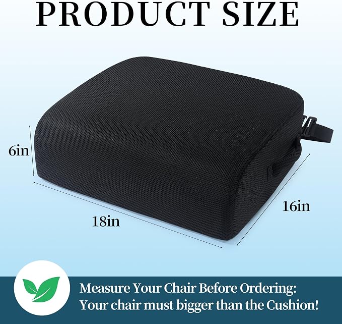 MABOZOO Extra Thick Chair Cushions, Office Chair Booster Seat Cushion to Raise - Image 4