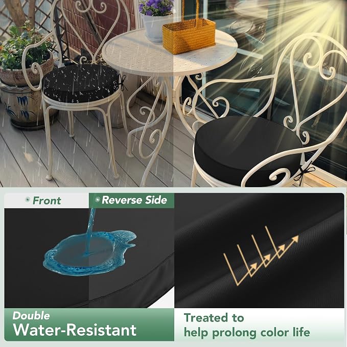 Summsun Outdoor Bistro Chair Cushions Set of 4 - Image 3