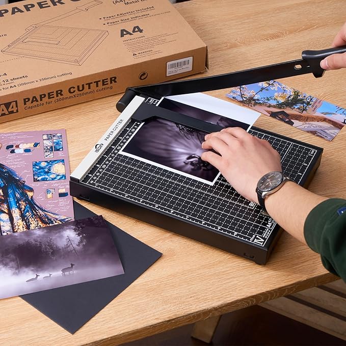 ISDIR 12” Heavy Duty Metal Paper Cutter - Image 7