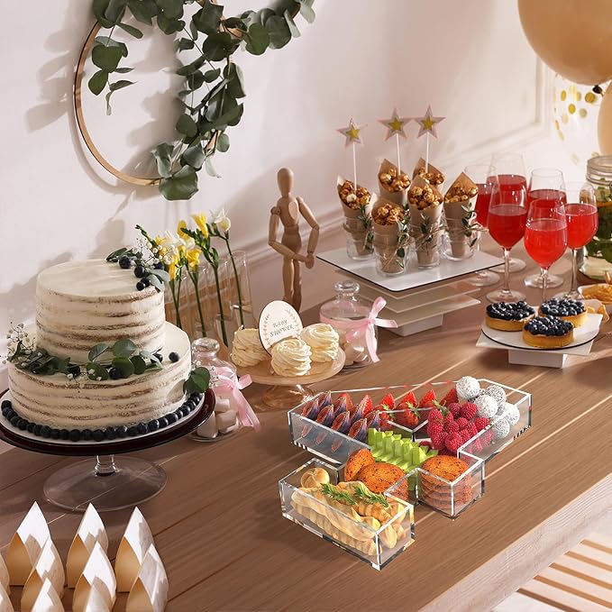13.8" Acrylic Number Charcuterie Tray, Fillable Number Charcuterie Box - Image 6