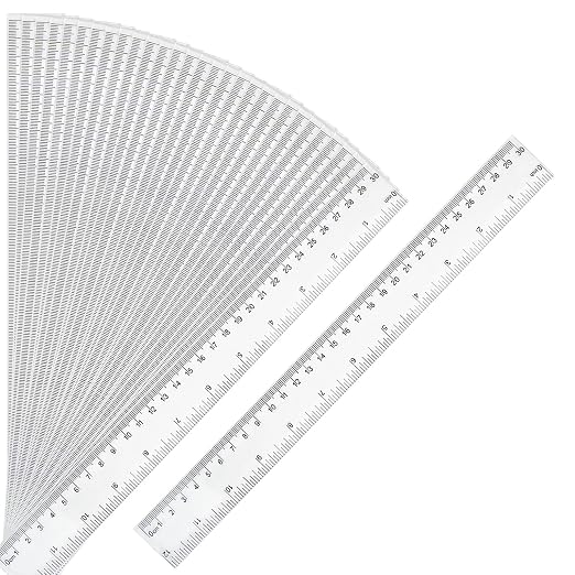 30 Packs Plastic Clear Rulers Bulk by DUIJINYU