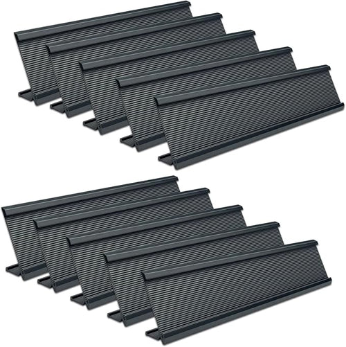 10 Pack 2" x 10" Aluminum Desk Name Plate Holder, Office Name Plate Holder by Unknown