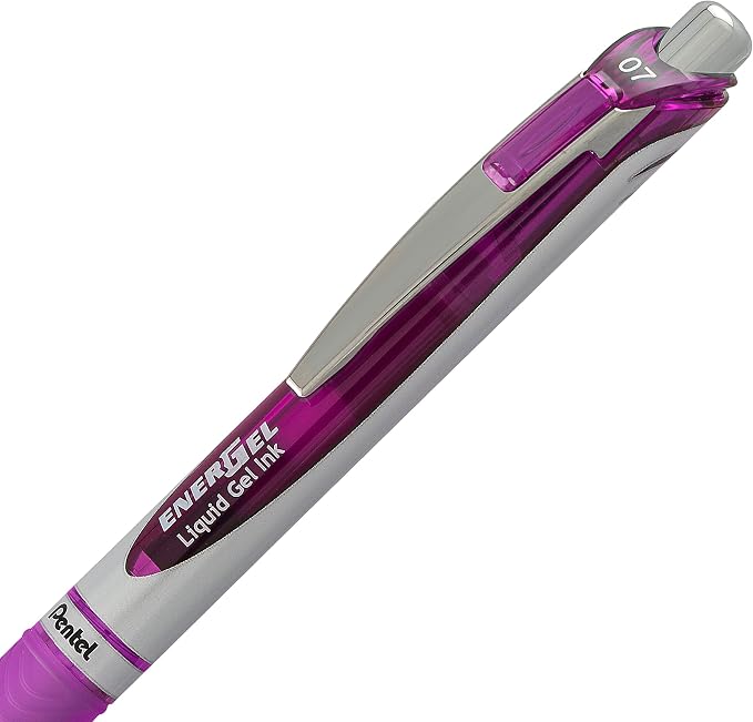 Pentel EnerGel Deluxe RTX Retractable Liquid Gel Pen, Metal Tip, Violet Ink - Image 3