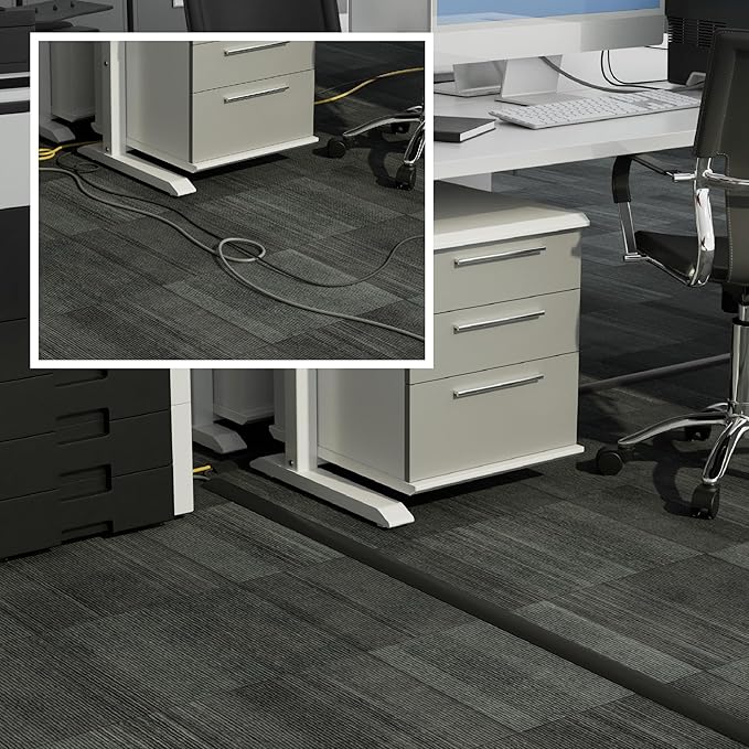 D-Line 30ft Floor Cord Cover, Floor Cable Protector, Extension Cord Cover - Image 4