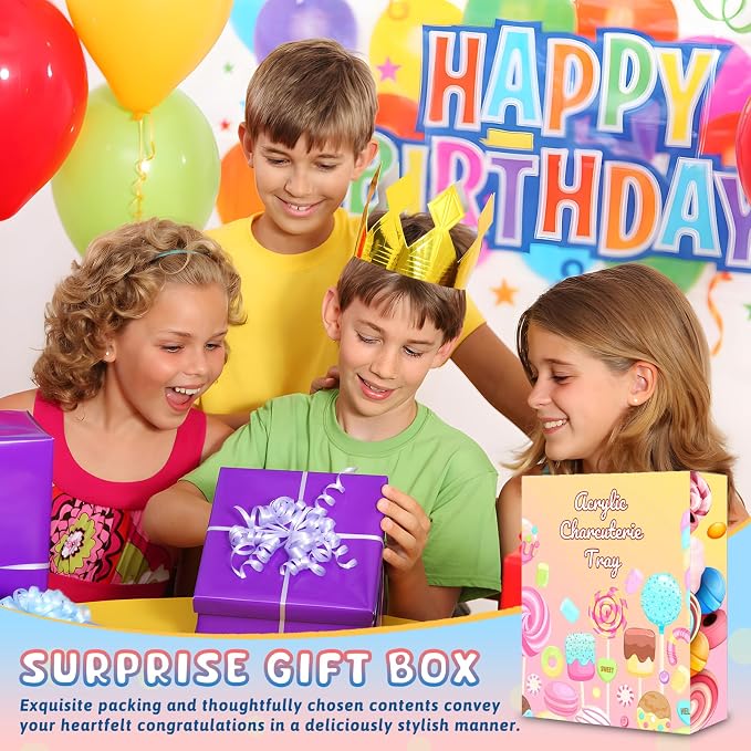 13.8" Extra Large Acrylic Number Charcuterie Board Box, Reusable Fillable - Image 7