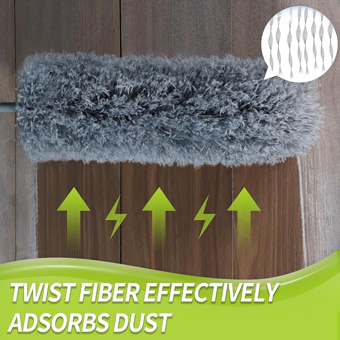 IVYROLL Cobweb Duster with Extension Pole, Spider Web Brush & Ceiling Cleaning - Image 7