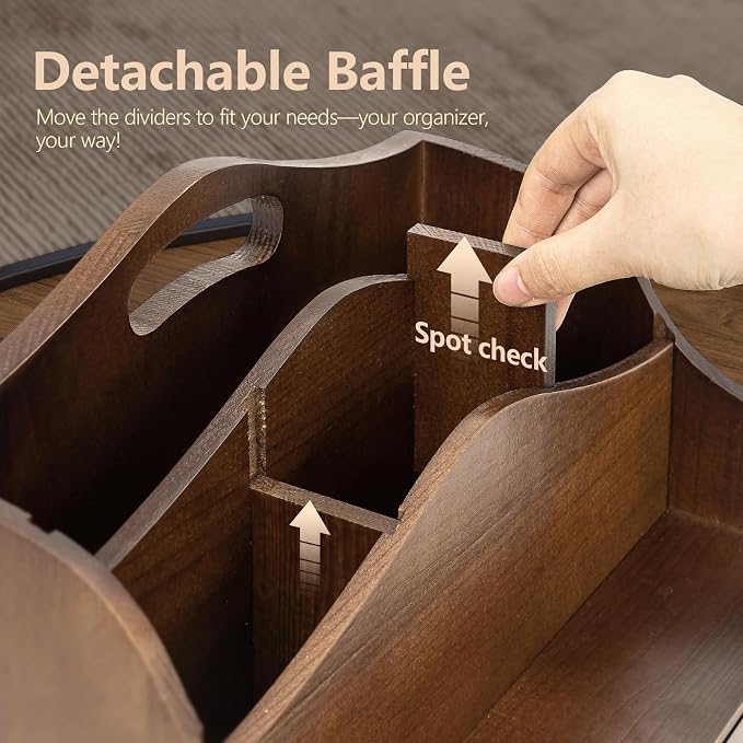 Pine Wood Mail Organizer for Desk - Image 6