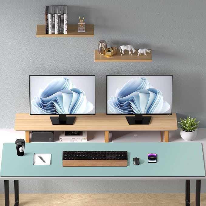 Aothia Leather Desk Pad Protector, Mouse Pad, Office Desk Mat, Non-Slip PU - Image 9
