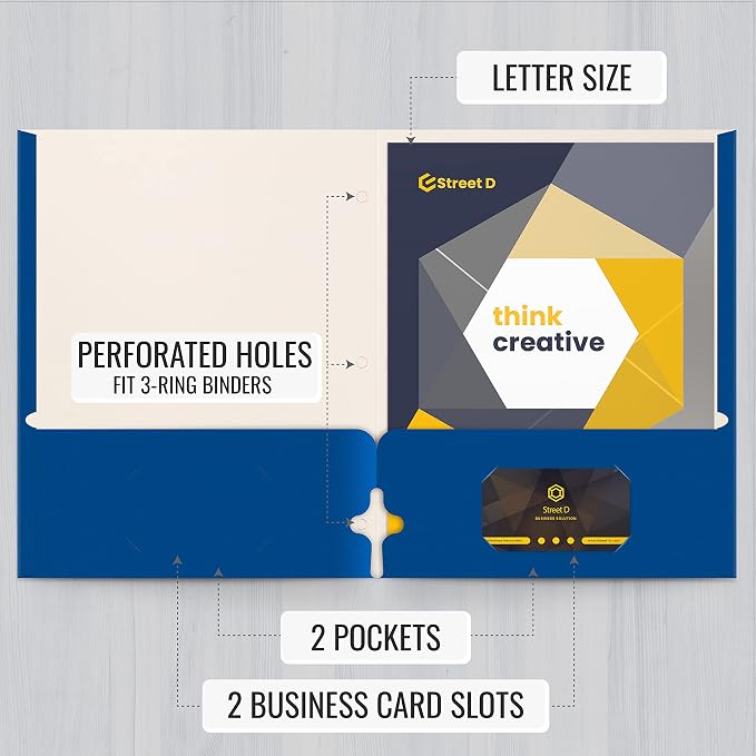 Better Office Products 2 Pocket Paper Folders, Letter Size Paper Portfolios - Image 7