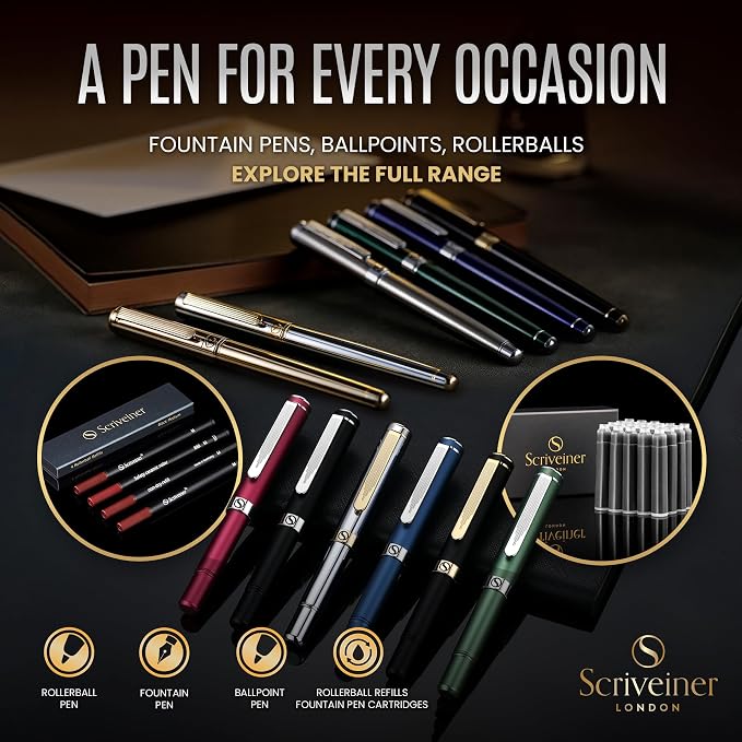 Scriveiner Personalized Midnight Blue Ballpoint Pen - Image 6