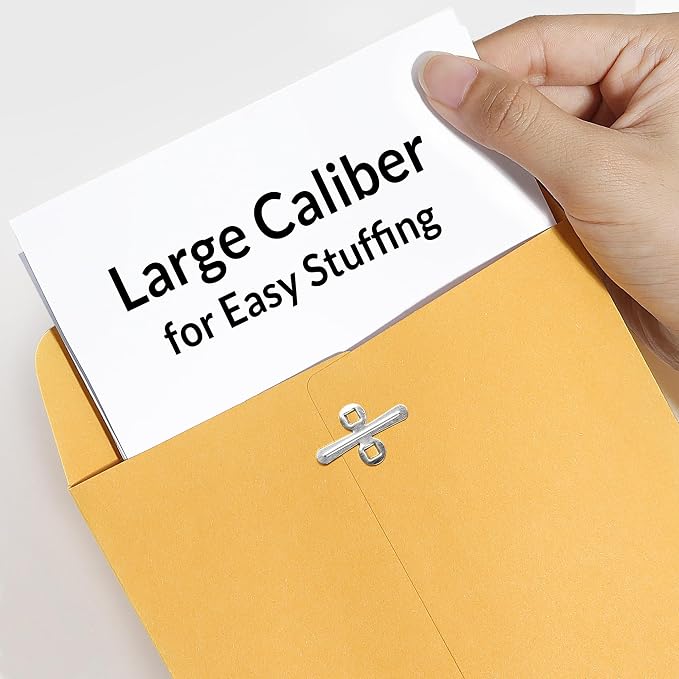 SUNEE 6x9 Envelops, 28-lb Brown Kraft Envelopes - Image 3