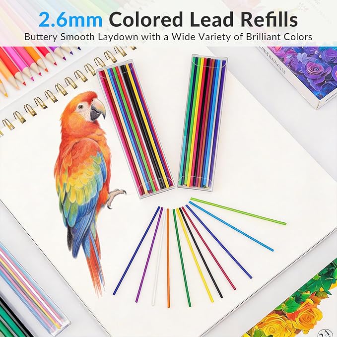 2.6MM Colored Mechanical Pencil Lead Refills, 36 Assorted Colors Pencil Refills - Image 4