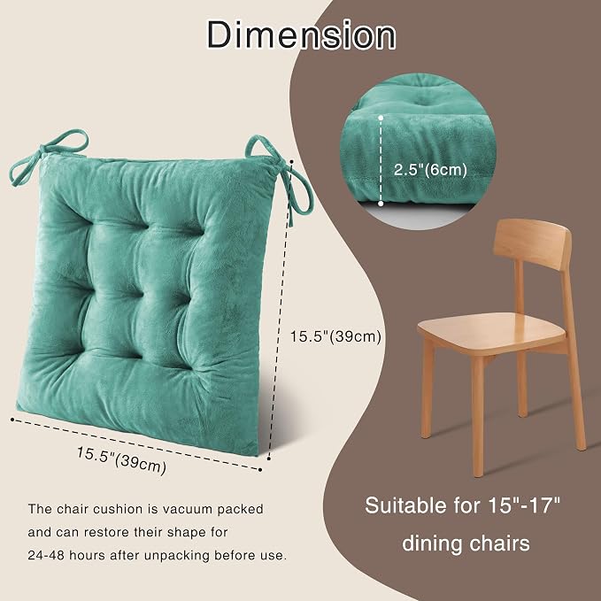 OVOV 1 Pack Chair Cushions for Dining Chairs Soft Seat Cushions for Kitchen - Image 2