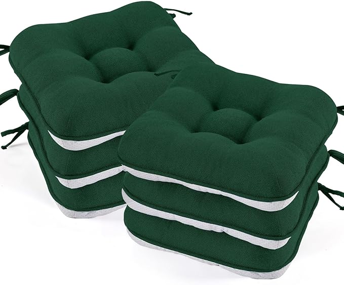 BETU Chair Cushions for Dining Chairs Set of 6, 3.5" Thick Kitchen Table Chair by BETU