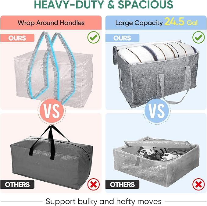 BALEINE 4-Pack Oversized Moving Bags - Image 4