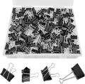 120 Pcs Small Binder Clips Black, 0.75in/19mm Mini Binder Paper Clips, Paper by Unknown
