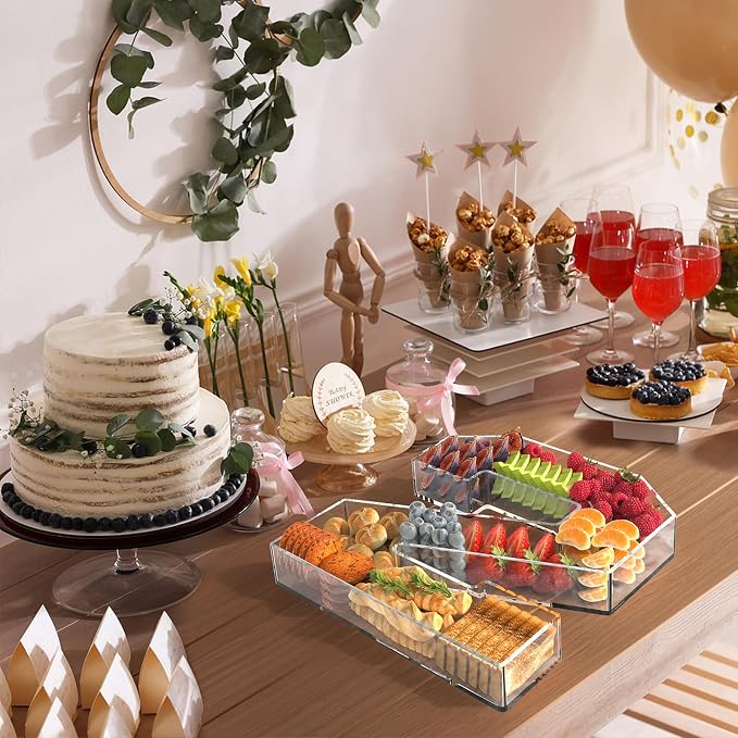 11" Acrylic Number Charcuterie Tray, Fillable Number Charcuterie Box - Image 6