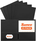 SUNEE Folders with Pockets, 2 Pocket Folders Fit Letter Size Paper, Paper File by SUNEE