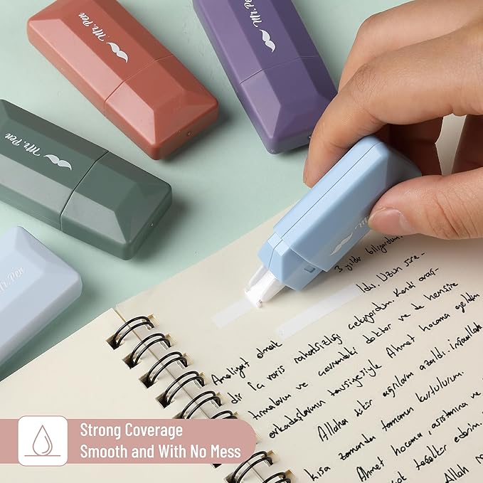 Mr. Pen- Correction Tape Bulk, 0.2" x 236", Pastel Colors | Cute Correction - Image 4