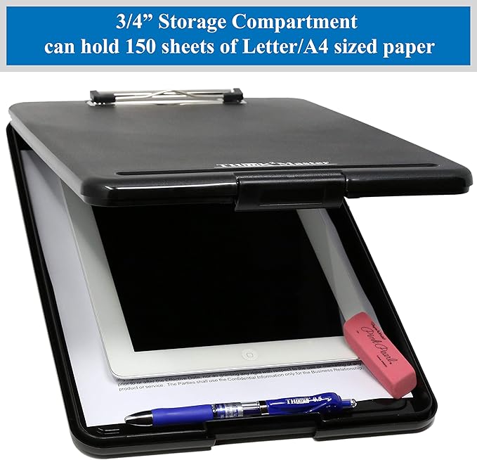 Think2Master Black Plastic Storage Clipboard. | 25% Heavier & 25% Sturdier| - Image 3