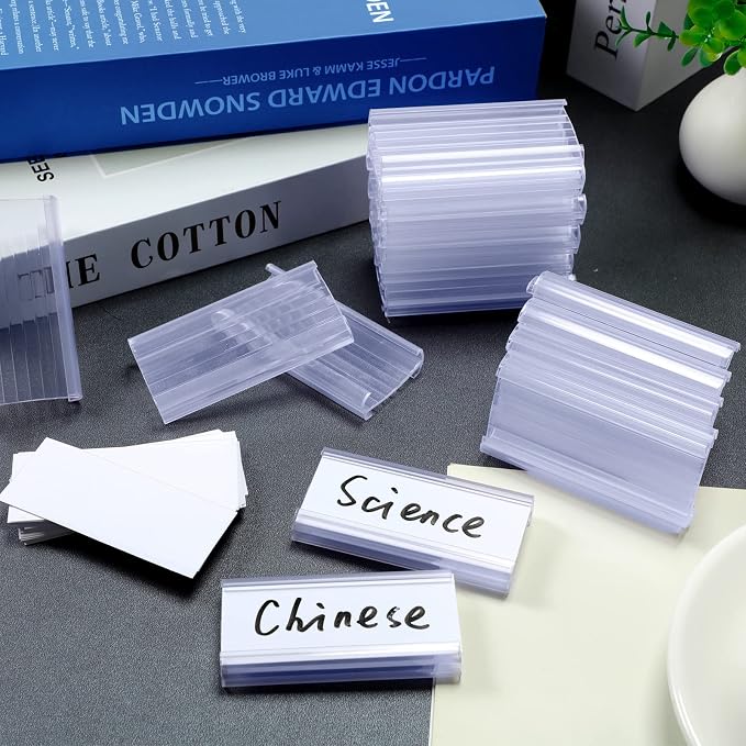 Yulejo 100 Pcs Plastic Wire Shelf Label Holders - Image 5