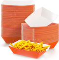 Yinkin 100 Pcs 2lb Paper Food Trays Boat 2lb Disposable Nacho Trays Kraft Paper by Yinkin