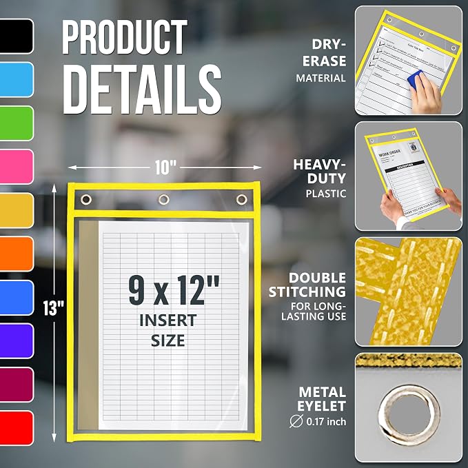 35 Pack Job Ticket Holders 9x12 inch - Image 2