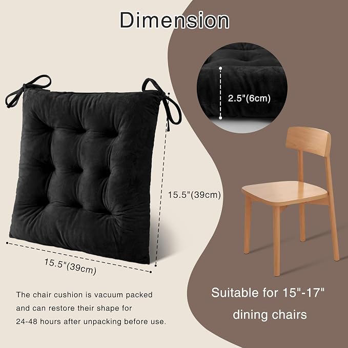 OVOV 1 Pack Chair Cushions for Dining Chairs Soft Seat Cushions for Kitchen - Image 2