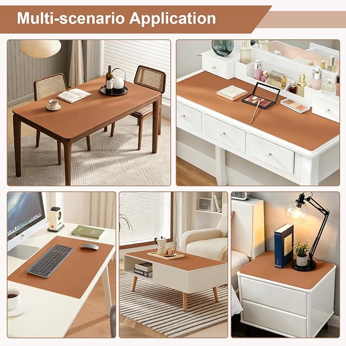 OstepDecor Brown Table Cover Protector 30 x 48 Inch, 1.5mm Thick Plastic Table - Image 5