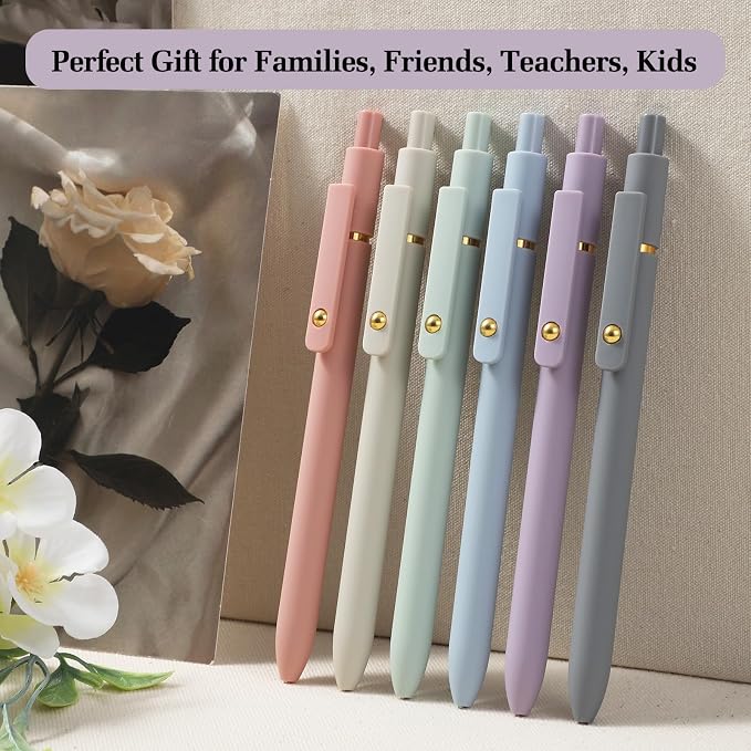 FIOVER 12Pcs Gel Pens, 0.7mm Medium Point Smooth Writing Pen, Cute Aesthetic - Image 2