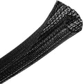 25ft - 3/4 inch Braided Cable Management Sleeve Cord Protector - Self-Wrapping by CrocSee
