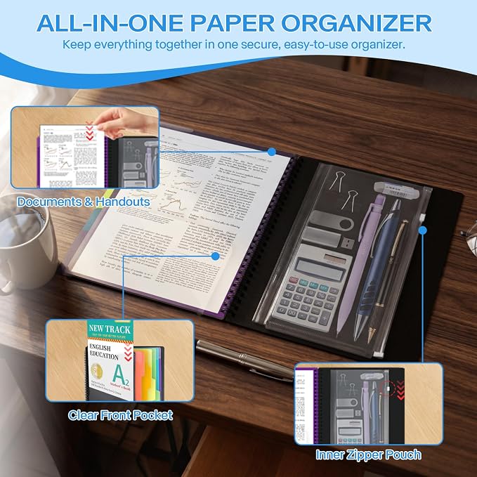 2 Pack 12 Pocket Poly Project Organizer - Image 5