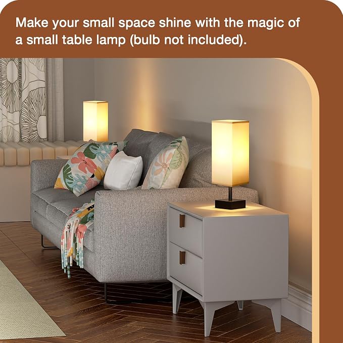 aooshine Gray Small Bedside Lamp - Image 4