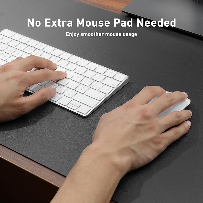 Aothia Faux Leather Desk Mat – Large Mouse Pad, Non-Slip PU Leather Blotter - Image 4
