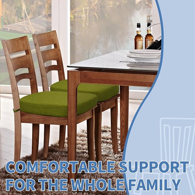 BUYUE Thickened 2.5" Friendly Woven Fabric Dining Chair Cushion, U-Shape High - Image 2