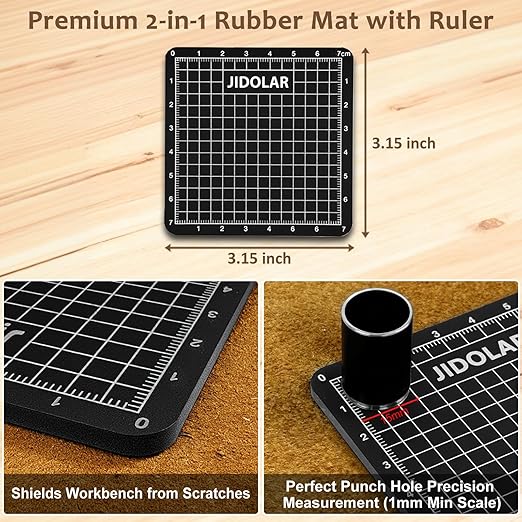 Leather Circle Cutter Tool Set, 11 Pieces Circle Punch Tools 10 12 15 20 25 30 - Image 3