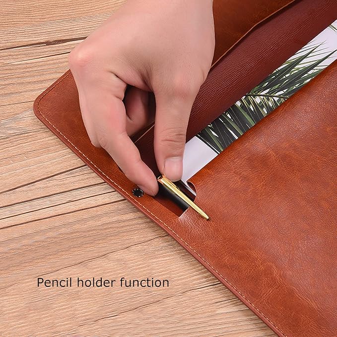 PU Leather A4 File Folder Document Holder Envelope Folder Case - Image 4