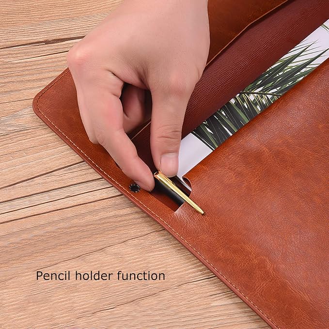 PU Leather A4 File Folder Document Holder Envelope Folder Case - Image 7
