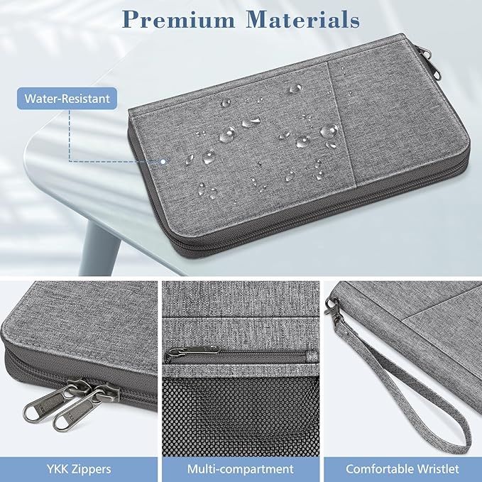 Fintie Family Passport Holder Wallet, RFID Blocking Travel Document Organizer - Image 5