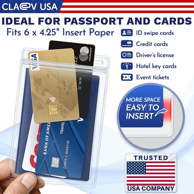 Claev Fast Seal Vertical 4x6 Passport & Card Holders, 250 Pack), Conferences - Image 4