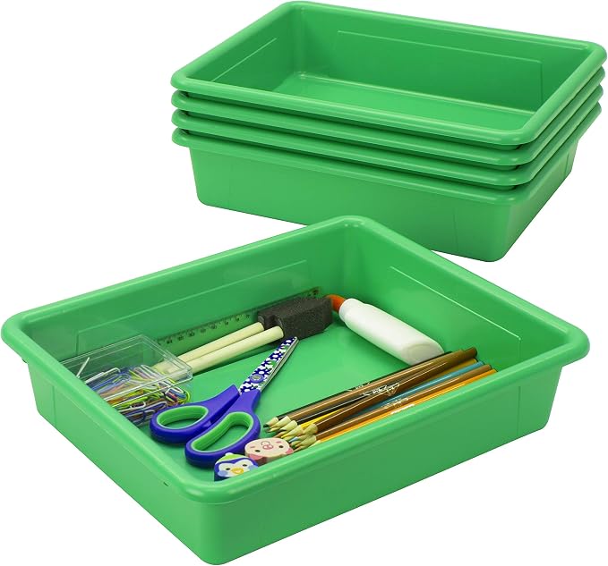 Storex Letter Size Flat Storage Tray – Organizer Bin by Storex