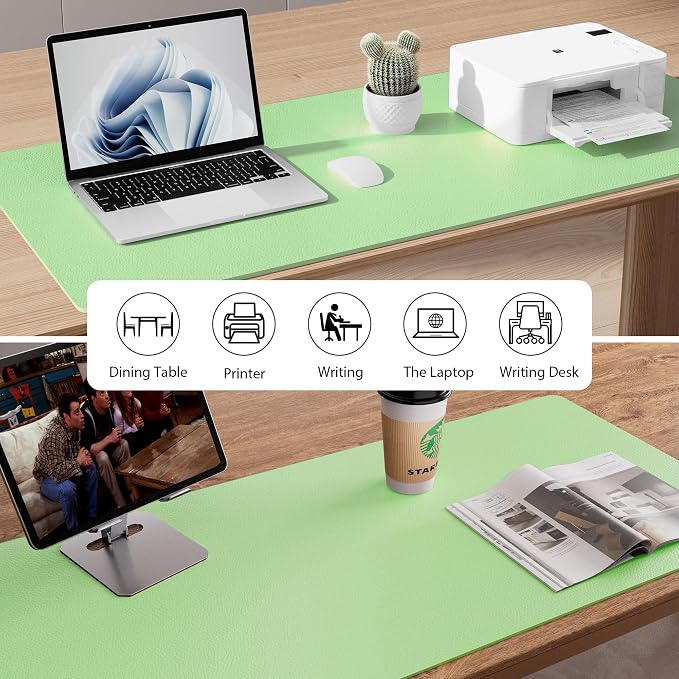 Aothia Leather Desk Pad Protector, Office Desk Mat, Large Mouse Pad, Non-Slip - Image 5