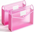 2 Pack Plastic Expanding File Folder, Transparent envelopes by XingDuing
